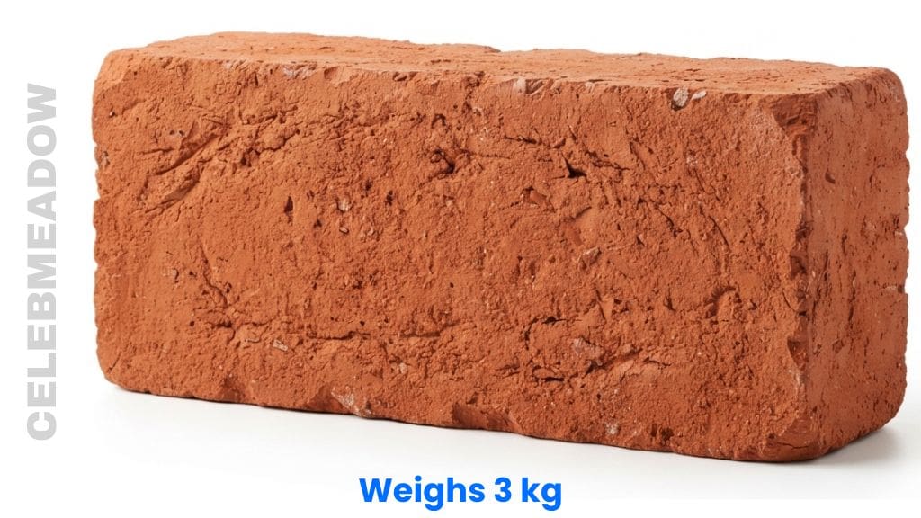 A Standard Clay Red Brick Weigh 3 kg