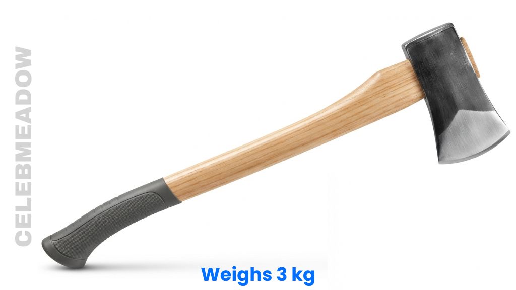 An Adult Wood-Splitting Axe Weigh 3 kg