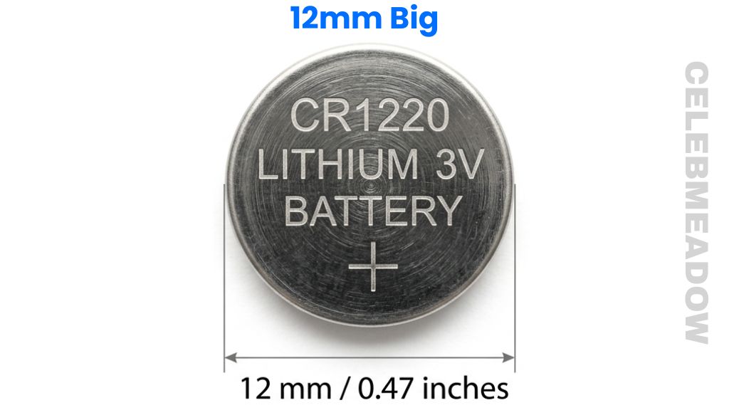 CR1220 Lithium Coin Battery That Is 12 mm Big