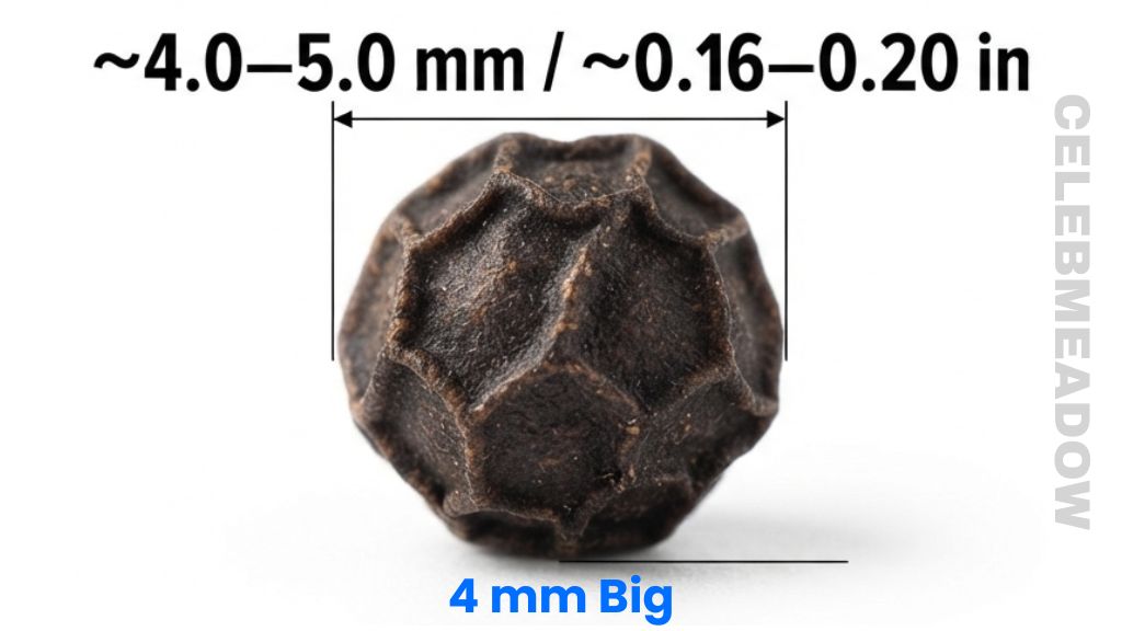 Dried Black Peppercorn That Is 4mm Big
