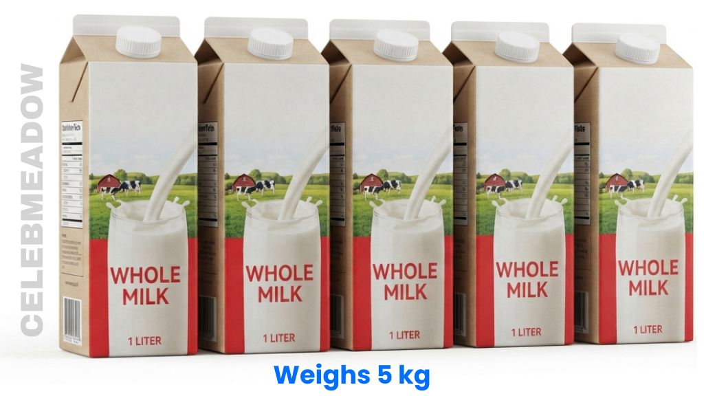 Five 1-Liter Cartons of Milk Weighs 5 kg