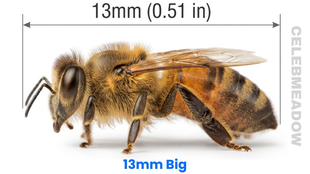Fully Grown Honeybee That Is 13mm Big