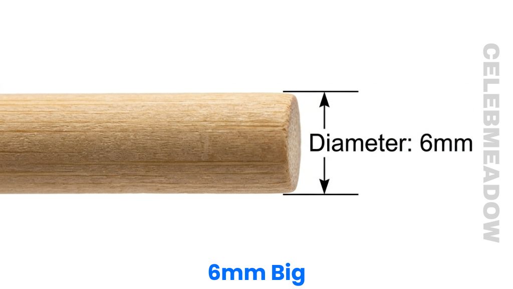 Heavy-Duty BBQ Wooden Skewer That Is 6mm Big or Long