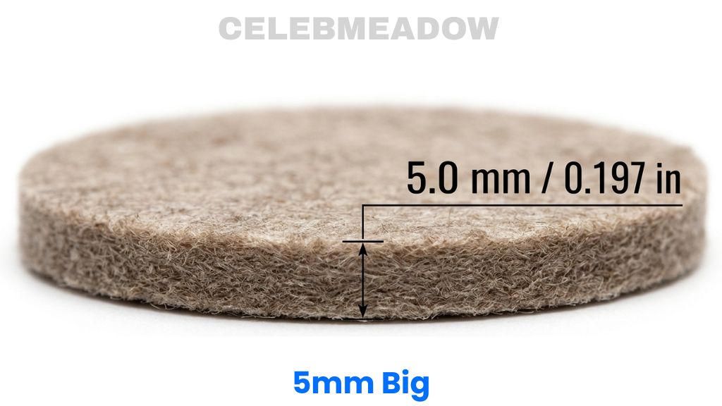 Heavy-Duty Felt Furniture Protector Pad That Is 5mm Big