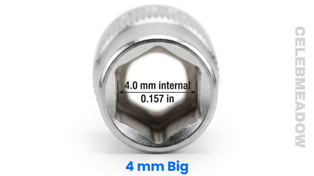 Hex Socket 1/4″ Drive, 4 mm Opening That Is 4mm Big