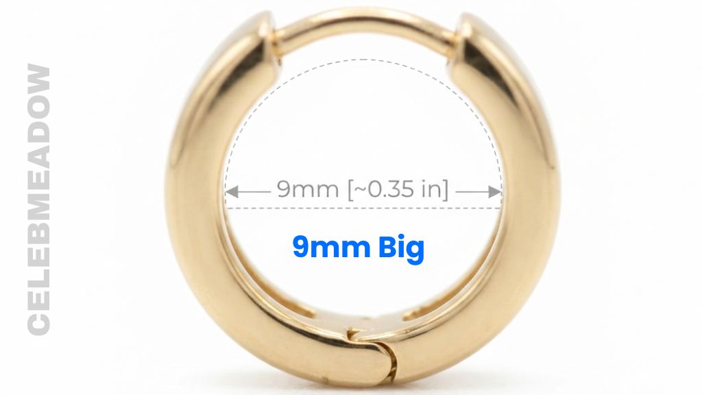 Huggie Earring Hoop That Is 9mm Long