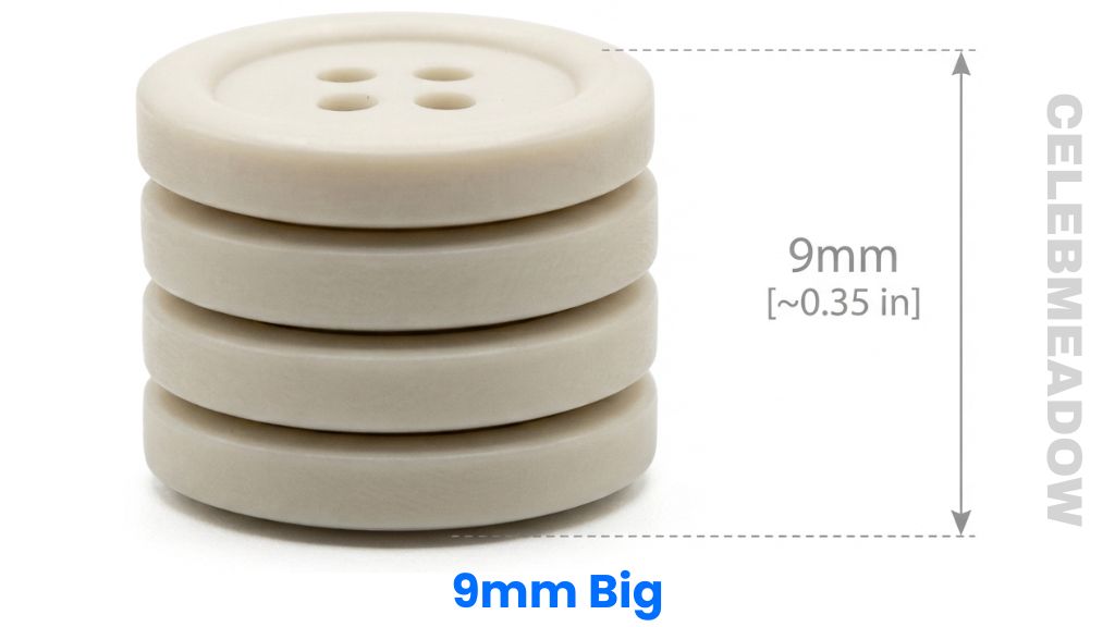 Men’s Shirt Button Stack That Is 9mm Big