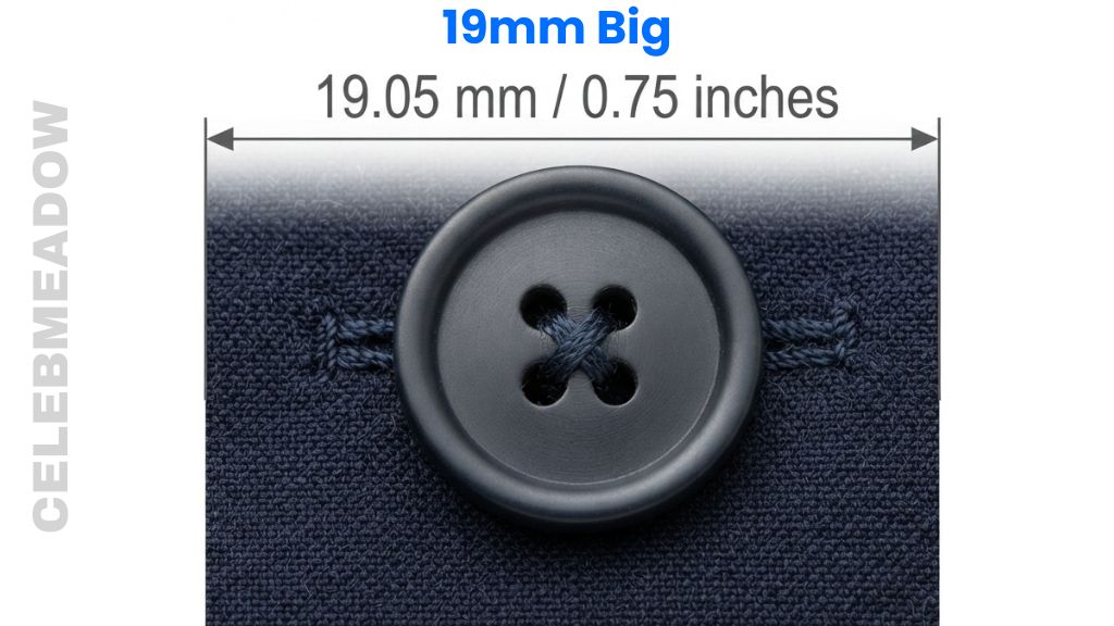 Men’s Suit Coat Front Button That Is 19 mm Big