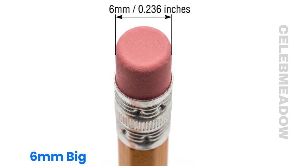 Pencil Eraser That Is 6mm Big or Long