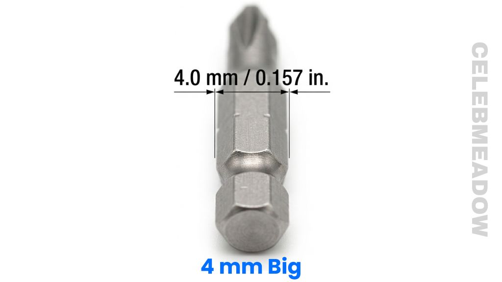Precision Screwdriver Bit Shank That Is 4mm Big