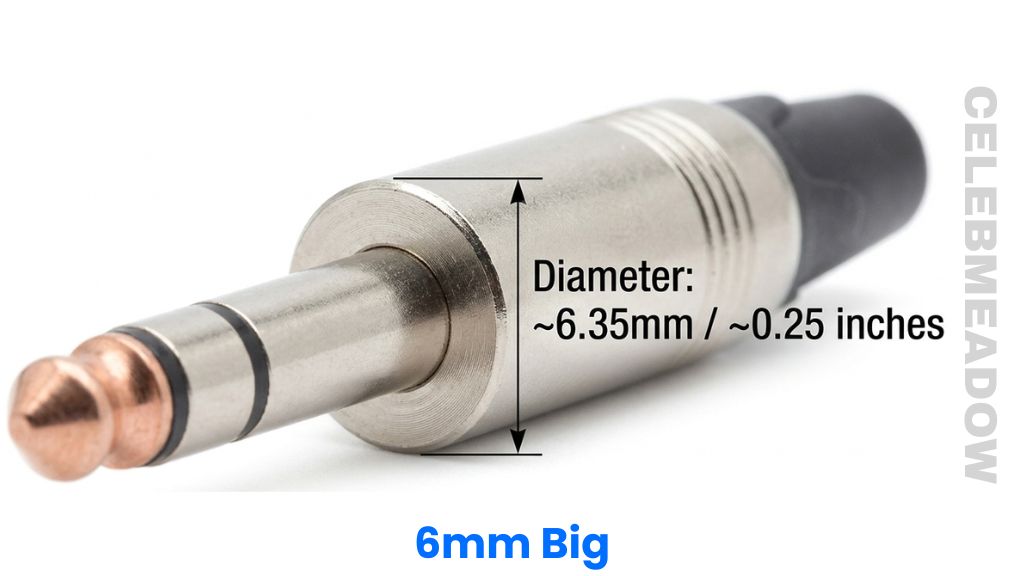 Quarter-Inch Audio Jack Plug Barrel That Is 6mm Big
