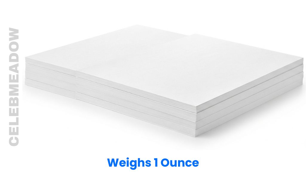 Six Sheets of A4 / Letter Paper Weighs 1 Ounce
