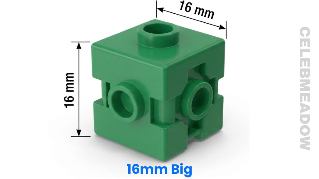 Standard Plastic Counting Cube That Is 16mm Long