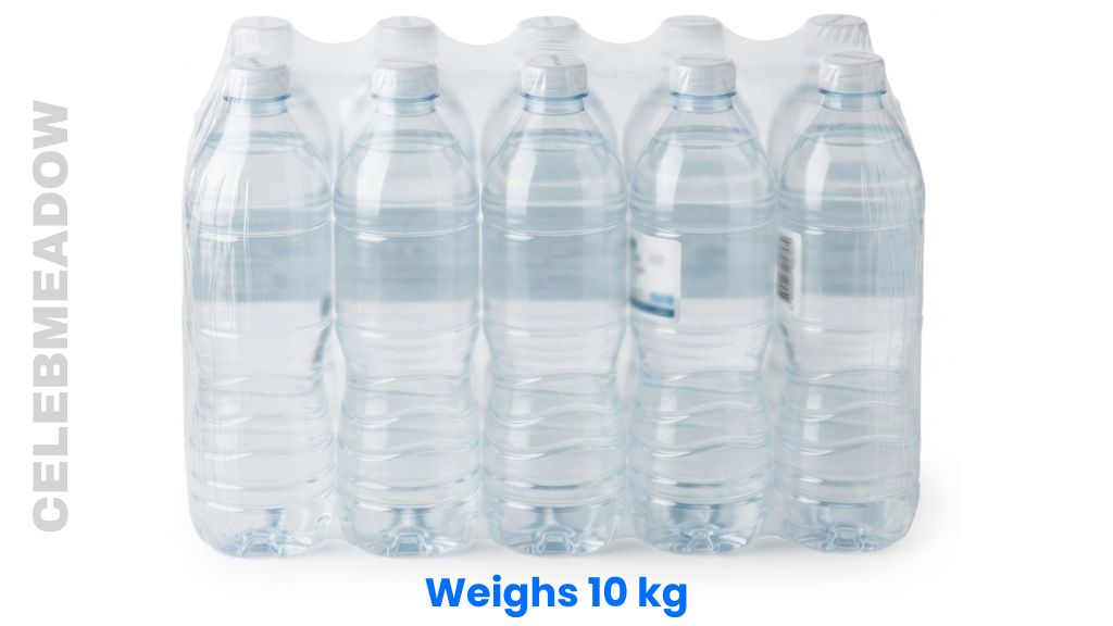 Ten 1-Liter Bottles of Water Weighs 10 kg