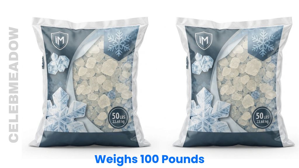 Two 50-Pound Bags of Ice Melt Weighs 100 Pounds
