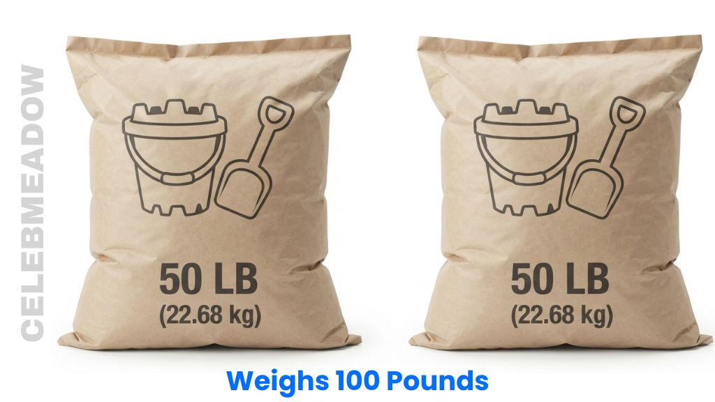 Two 50-Pound Bags of Play Sand Weighs 100 Pounds