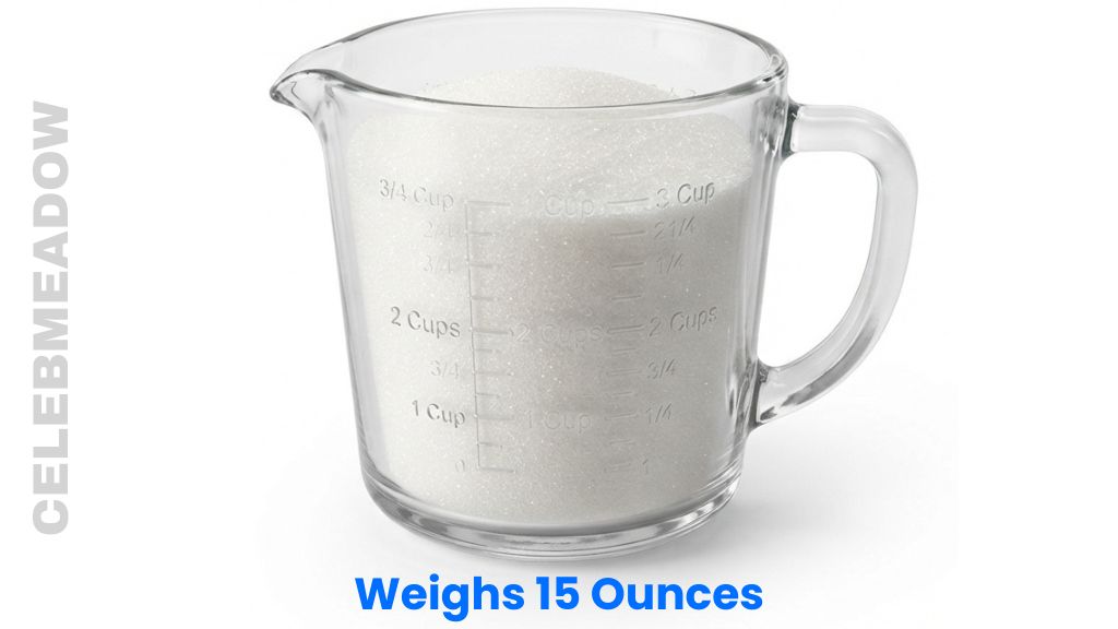 Two and a Quarter Cups of White Sugar Weighs 15 Ounces