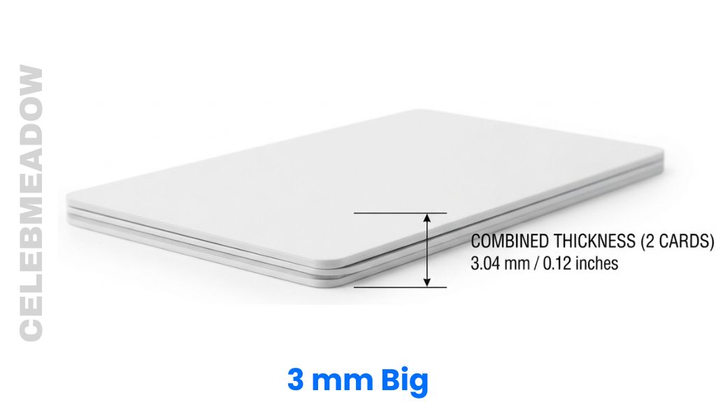 Two Standard Credit Cards Stacked That Is 3mm Big