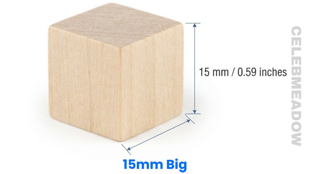 Wooden Craft Cube That Is 15mm Big