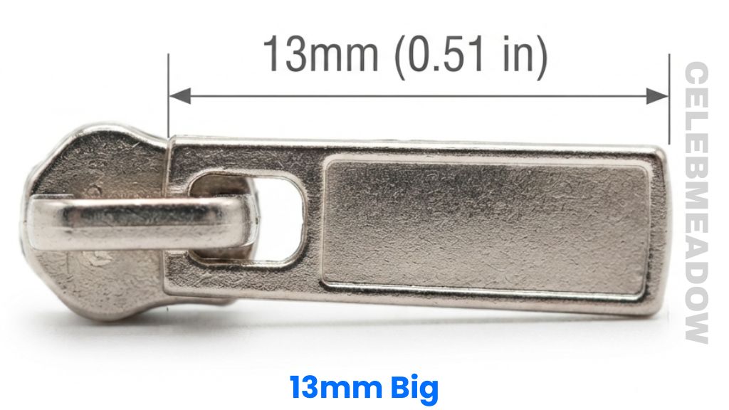 Zipper Pull Slider That Is 13mm Long