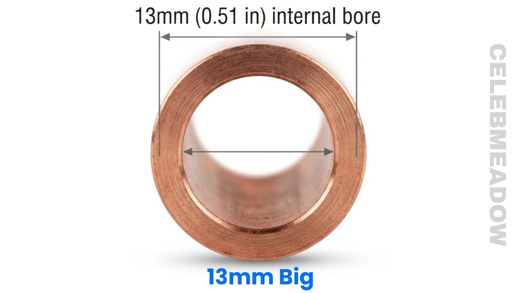 ½-inch Copper Plumbing Pipe That Is 13mm Long